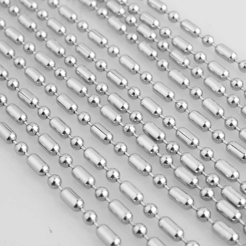 16-40″ 5-100pcs/lot 1.5/2/2.4/3.2mm Ball Chain Stainless Steel Jewelry Necklace