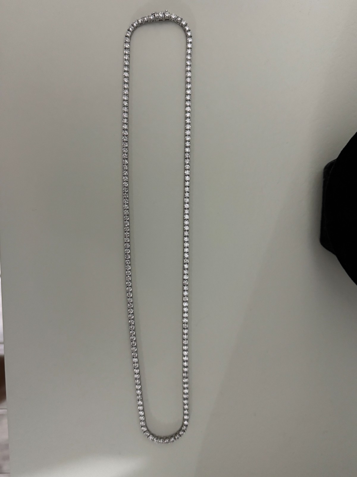16ct Lab Grown Diamond Tennis Necklace | 14k White Gold | 20 inches