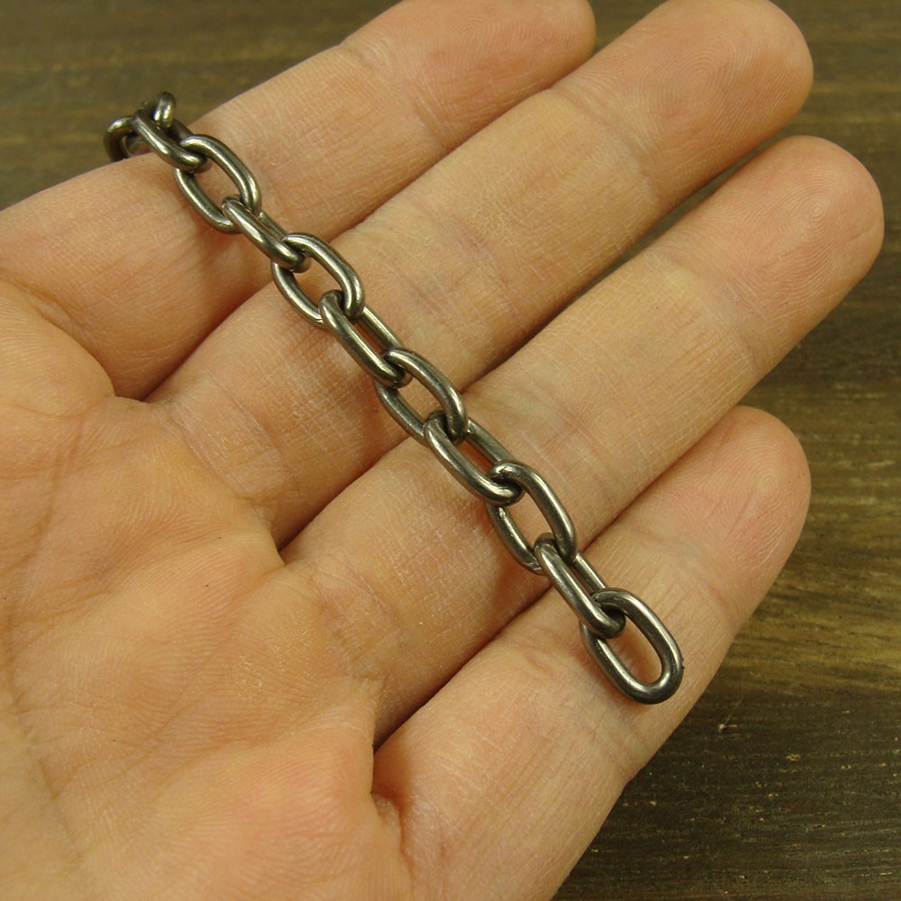 Titanium 6.8mm thick anti-allergy Bracelet Hand Anchor Chain snap hook XH893