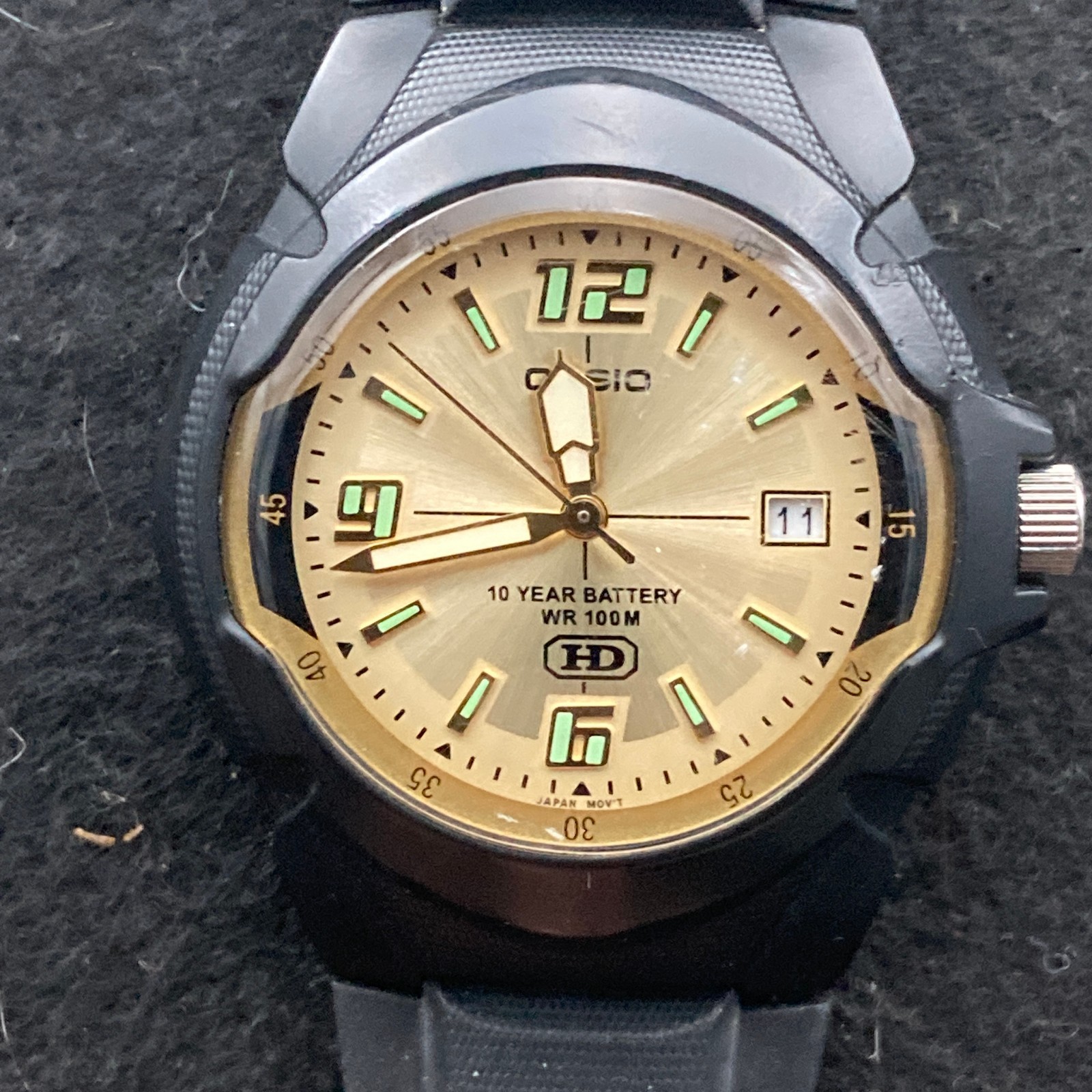 Men’s Casio WM-600 Analog Date Watch Very Good Condition New Battery