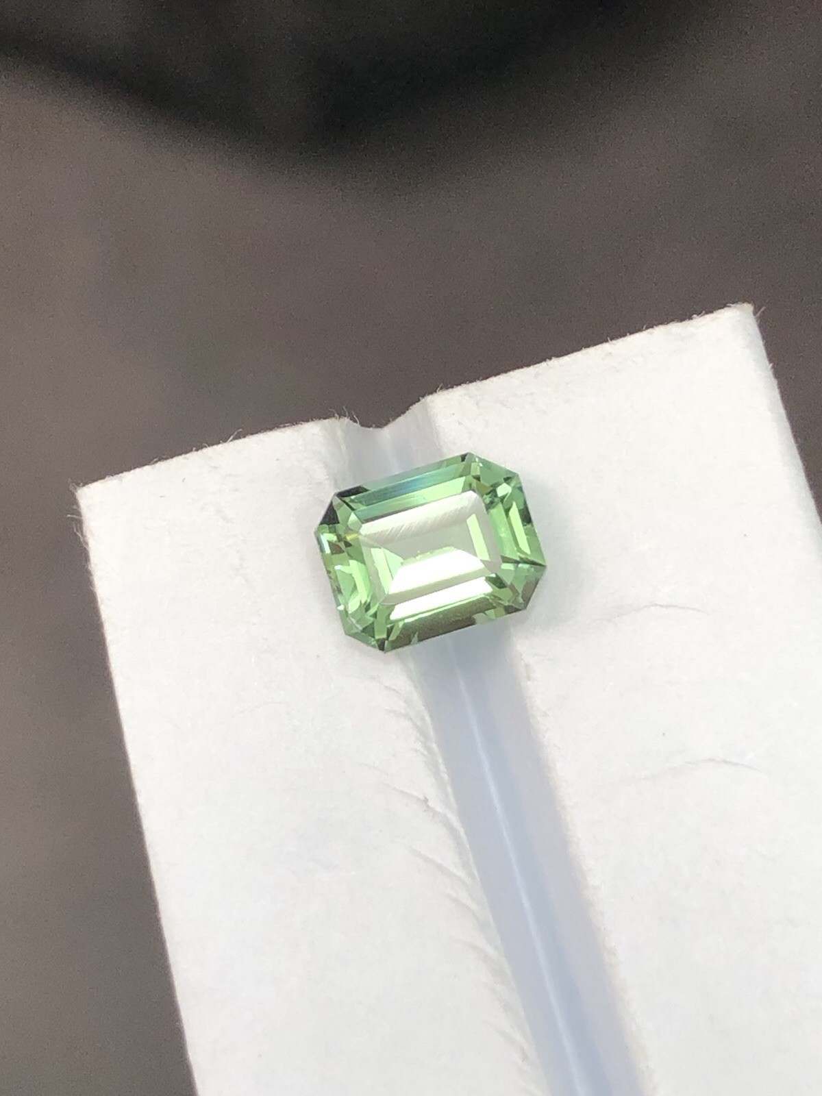 1 Carat Natural Green Tourmaline – Emerald Cut – Faceted Afghanistan