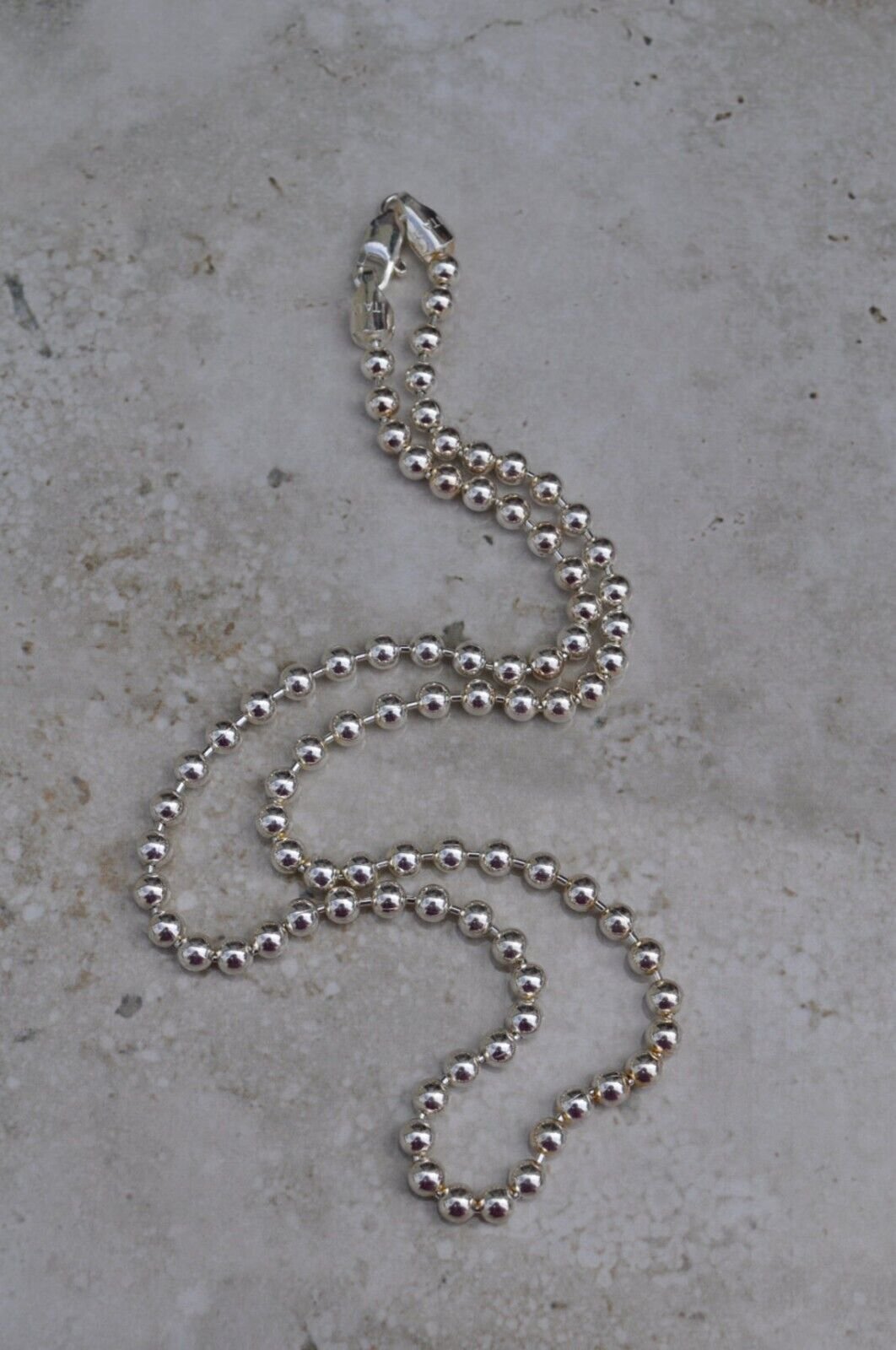 925 Sterling Silver 4mm Pallini Bead Ball Chain Necklace Italy 16”-24”