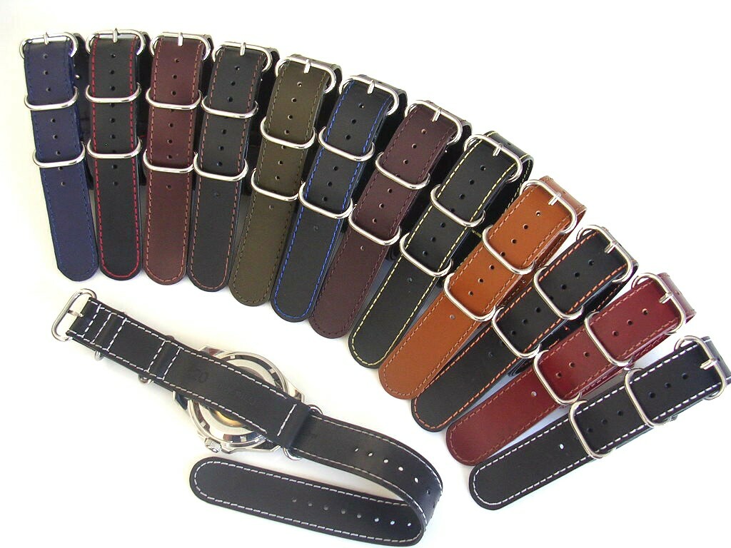 NATO UTC Shell Oil leather watch band G10 Military RAF strap NATO Intl IW SUISSE