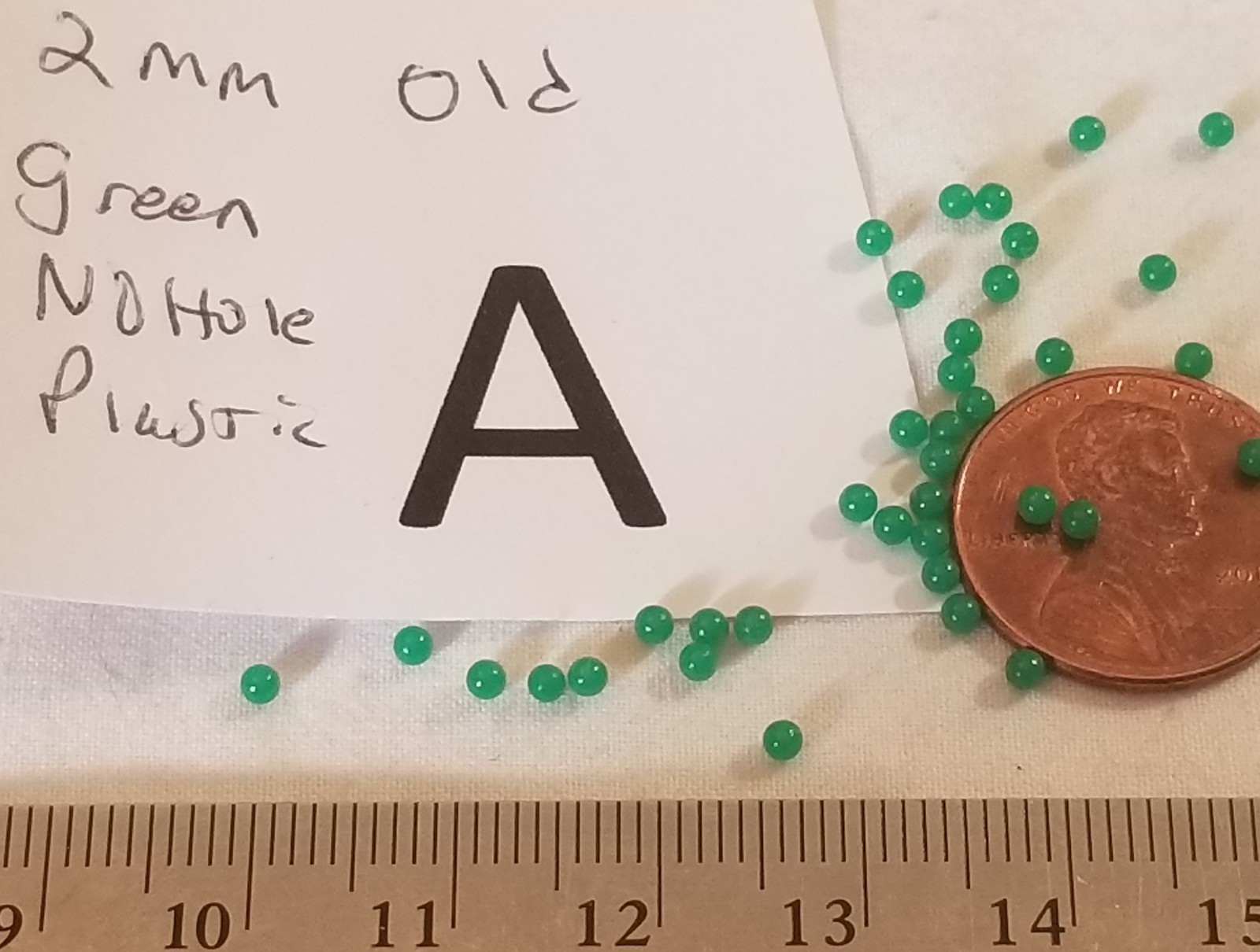 Vtg No Hole 1mm 2mm 3mm + Green Color Ball Bead Jewelry Repair Craft Rhinestone