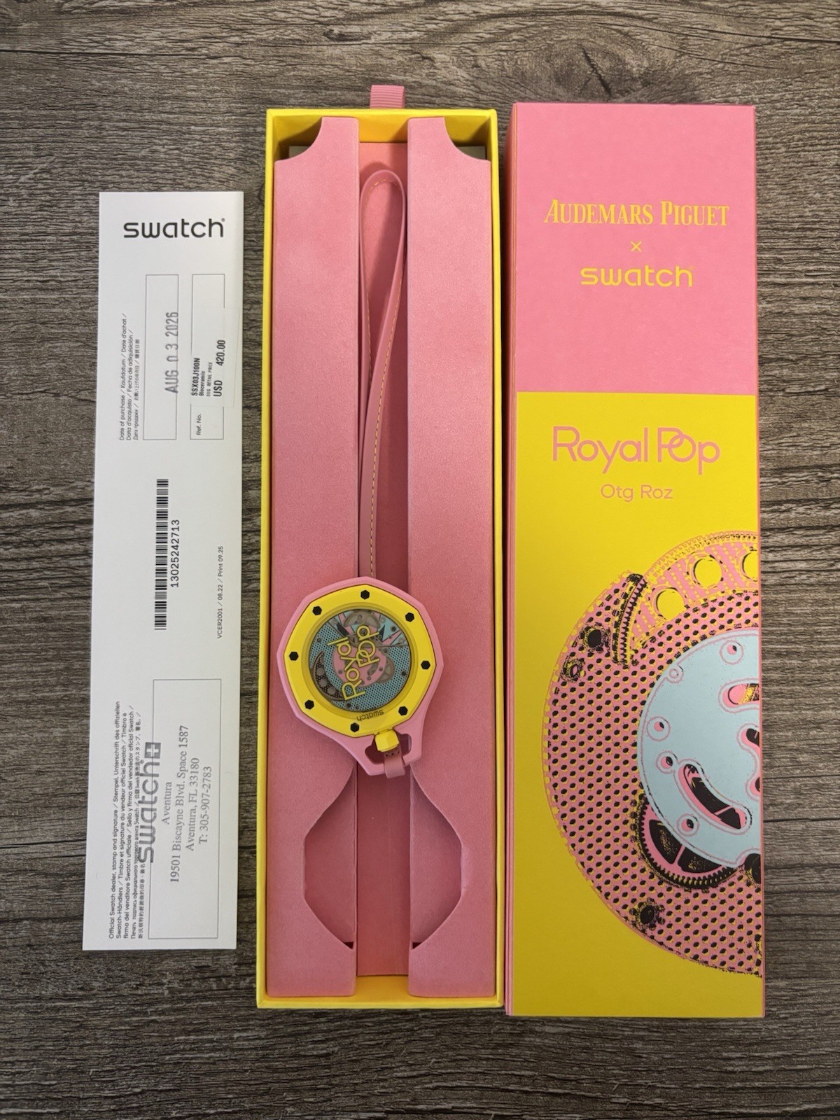 Swatch x Audemars Piguet Royal Pop Otg Roz Pink/Yellow SSX03J100N Japan