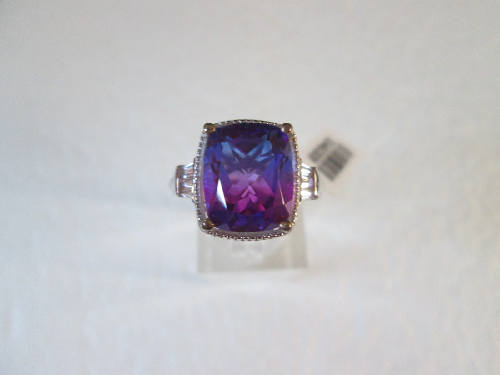 Midnight Fuchsia Platinum over Sterling Silver Ring (Size 10) 6.40 ctw