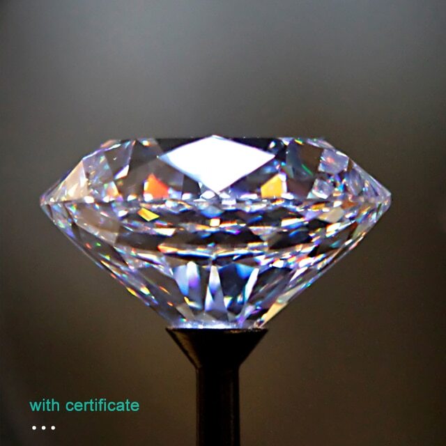 Moissanite Diamonds 3 MM to 10 CT D Color VVS1 Round Shape Cut Lab Grown wit GRA