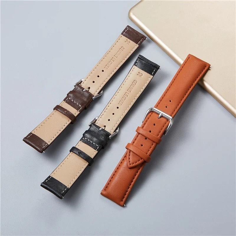16mm 18mm 20mm 22mm 24mm Genuine Leather Watch Band Strap Bracelet