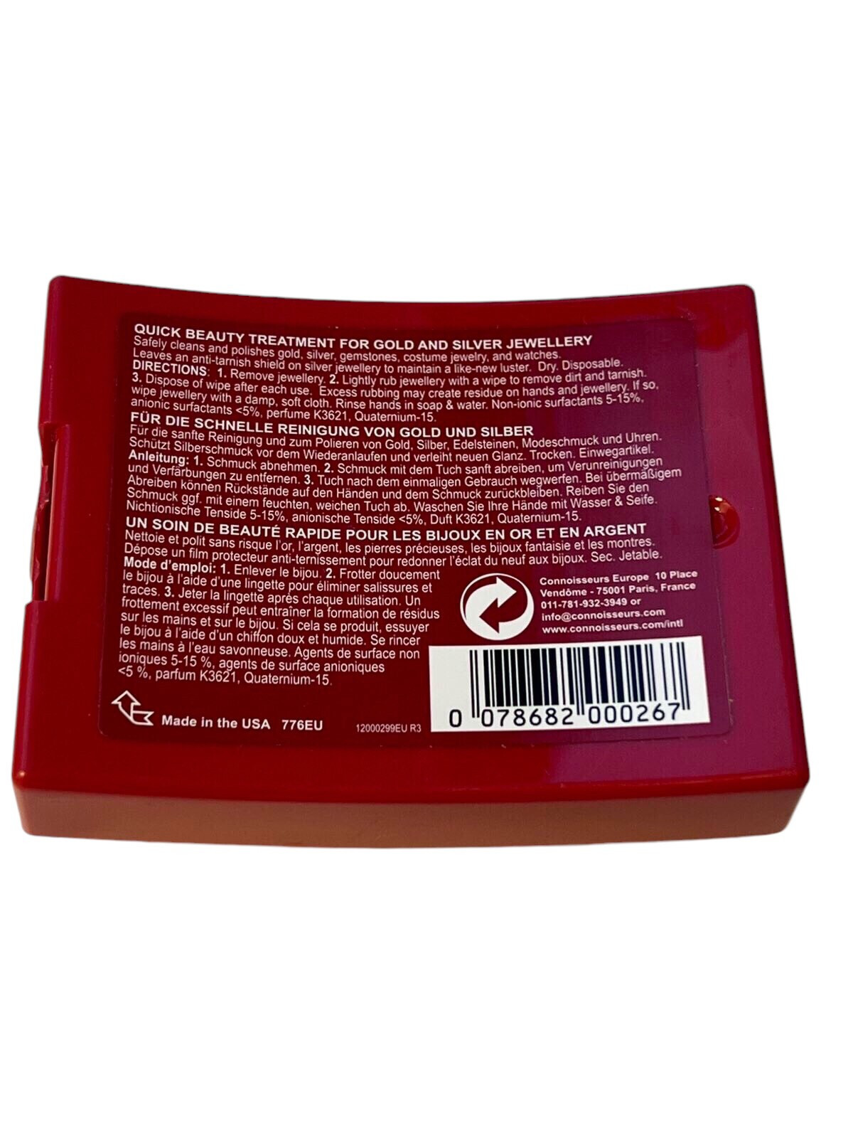 2 PACK: Connoisseurs Jewelry Wipes for Gold & Silver, Total 50 Cleaning Wipes