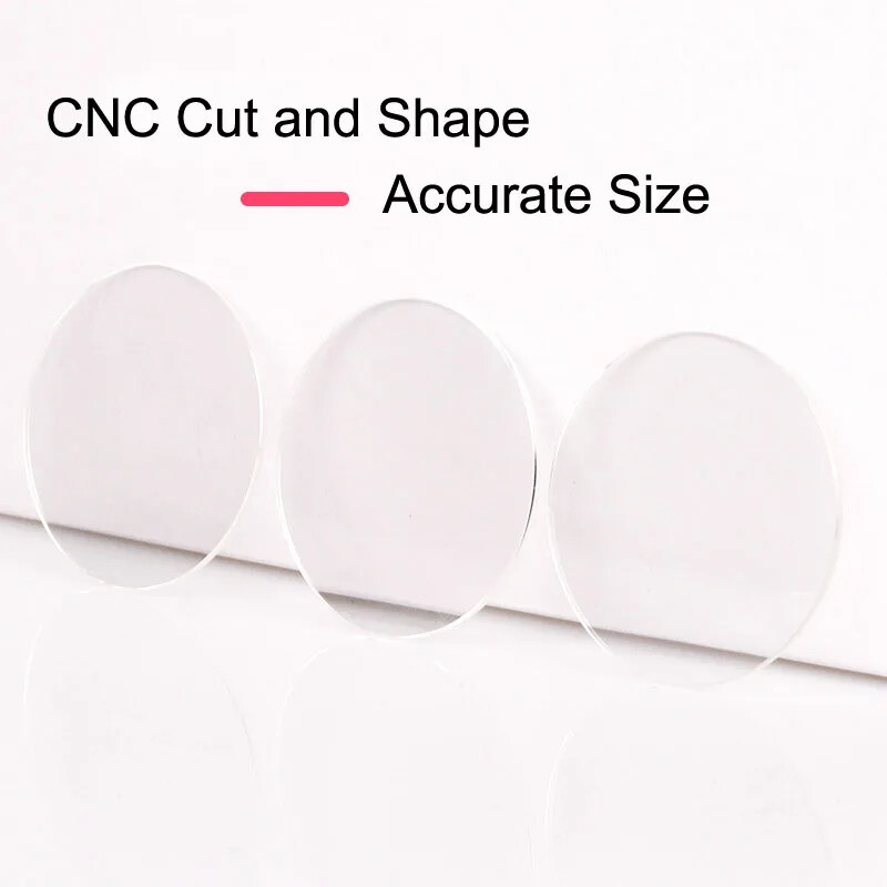1.2mm Double Dome Watch Crystal Round Watch Mineral Glass Lens Mirror 18mm-45mm