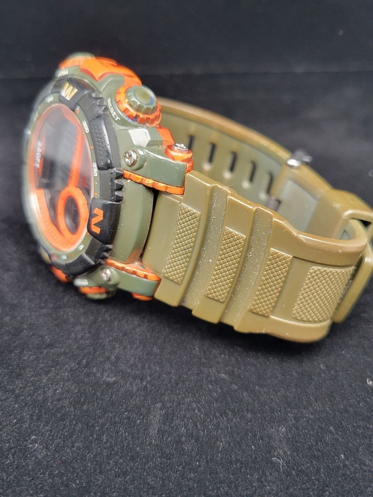 Armitron Digital Sport Watch in Olive Green & Orange