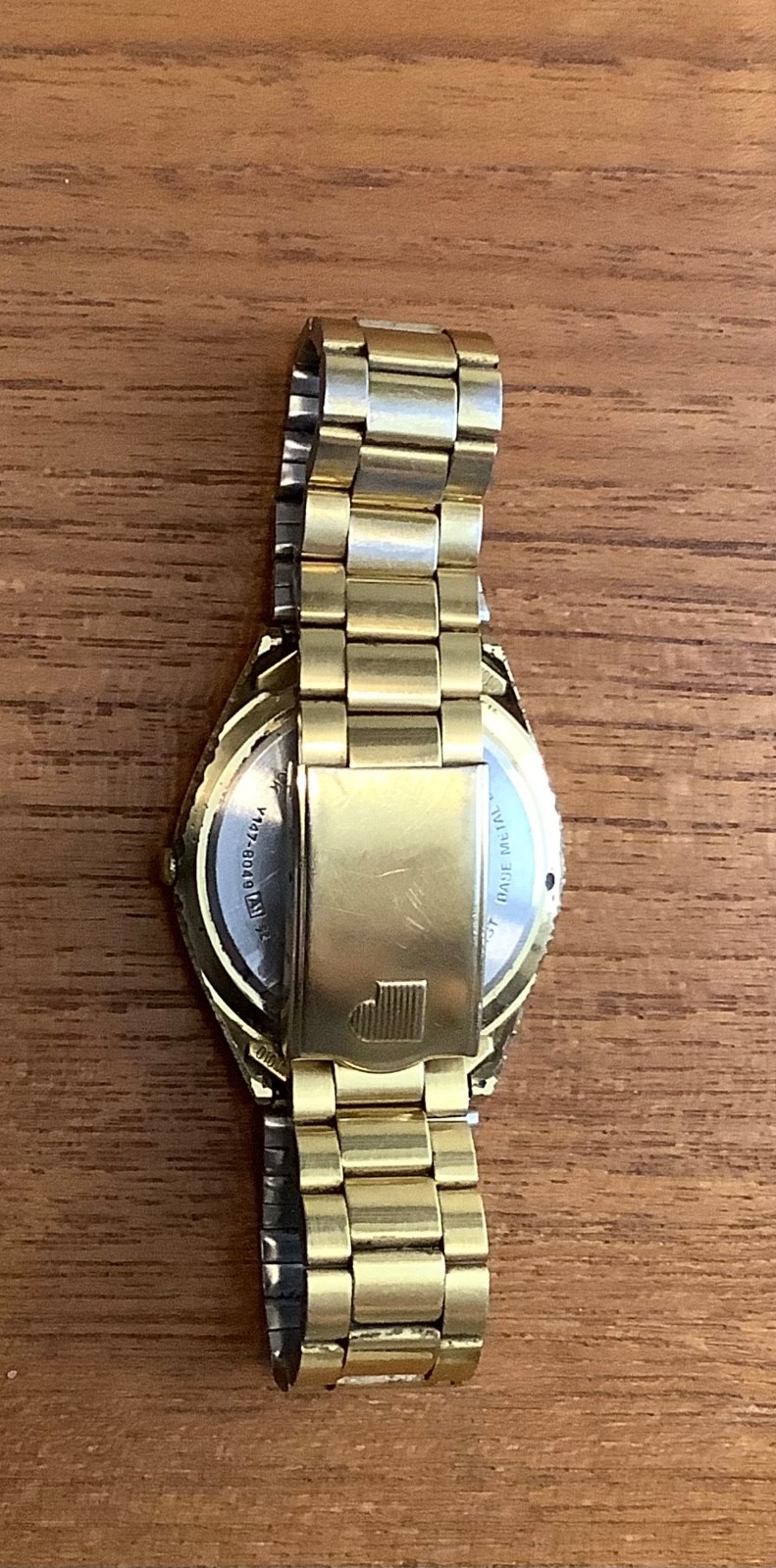 Vintage Pulsar Model Y147 8049 Calendar Date Men’s Gold Tone Watch New Battery