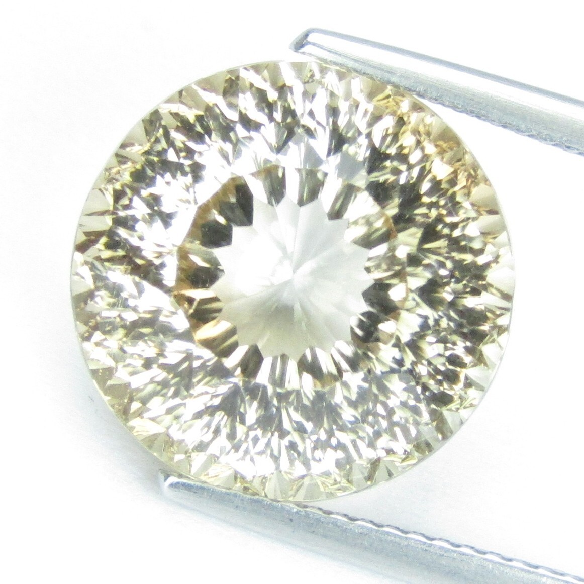15.70Cts Natural Champagne Topaz 14.4mm Round Laser Cut Loose Brazil Gemstone