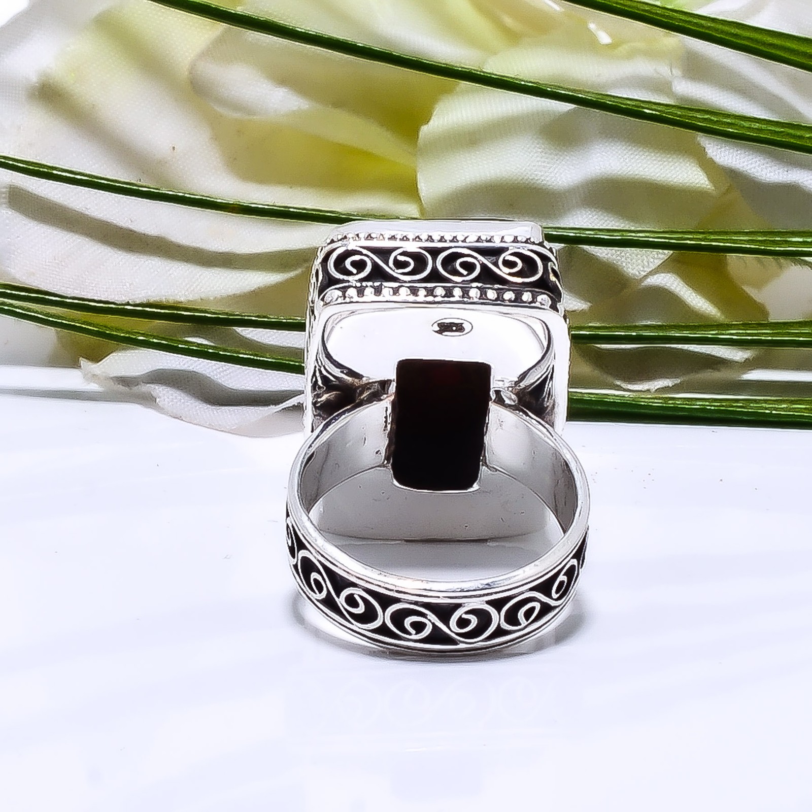 Seam Agate – Morocco 925 Sterling Silver Ring S.7 R115434