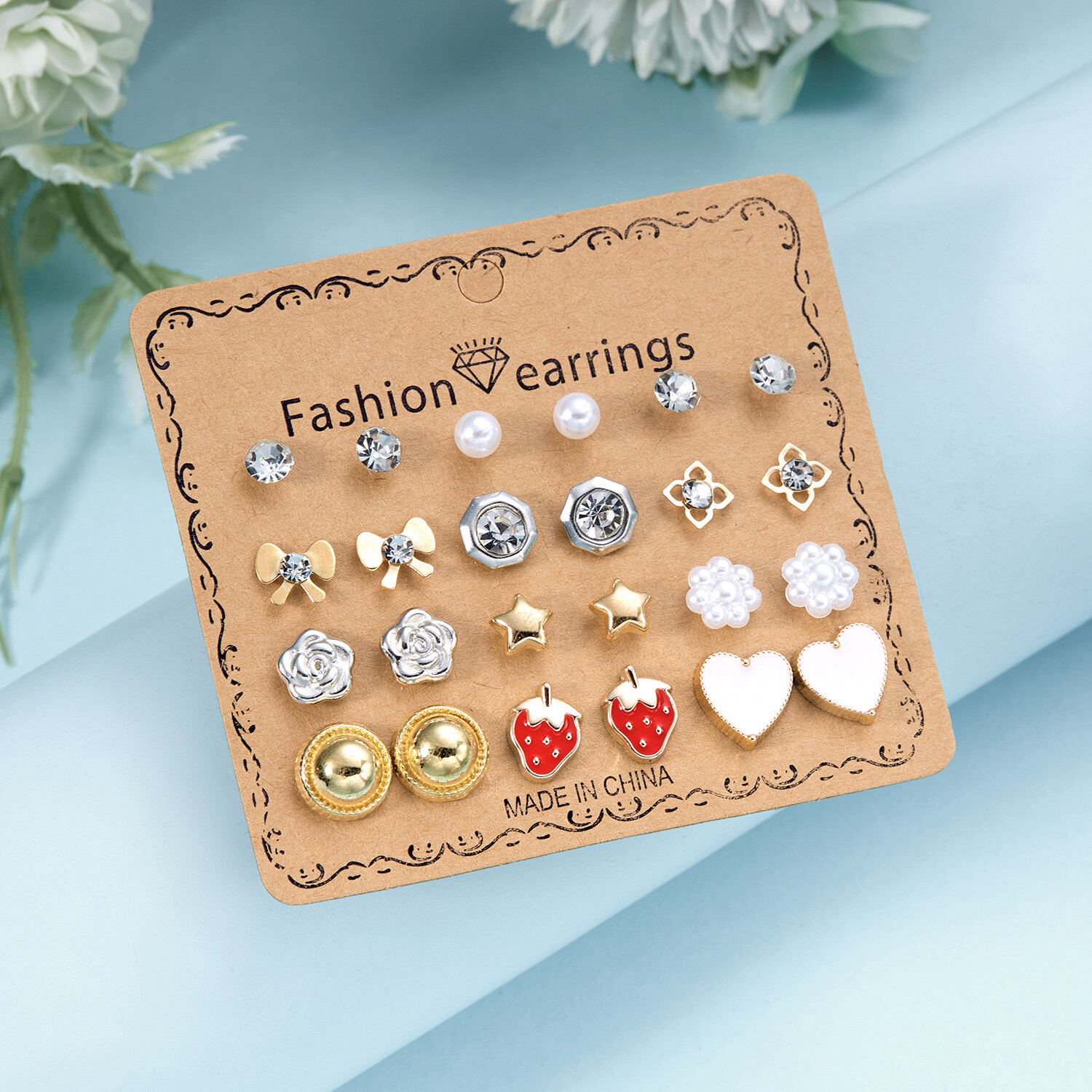 84 Pairs Fashion Alloy Stud Earrings Set for Women – Elegant and Lovely