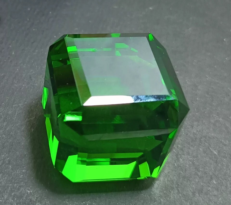 257.95 Ct Brazilian Cube Cut GREEN Topaz Loose Natural EGL Certified A++Gemstone