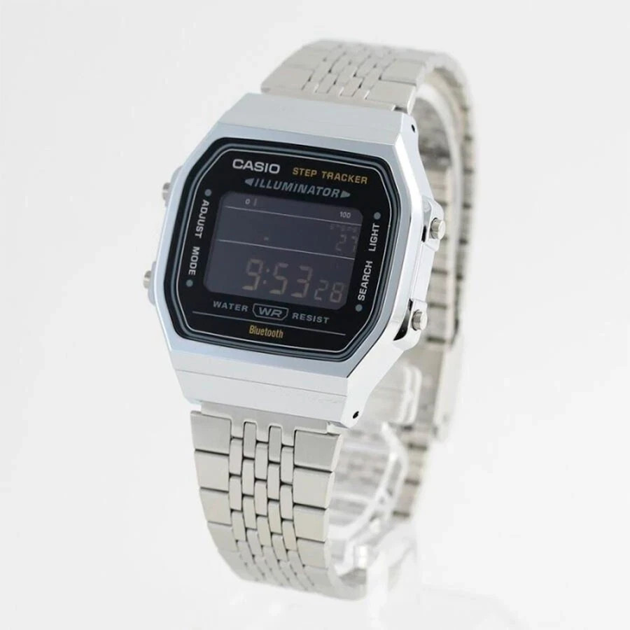 Casio ABL-100WE-1B Vintage Design Black Digital Bluetooth Step Tracker Watch
