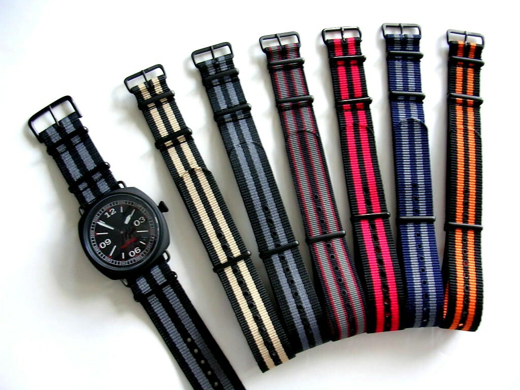 NATO G10 ® Premium Ballistic nylon PVD Military watch band strap Bond IW SUISSE