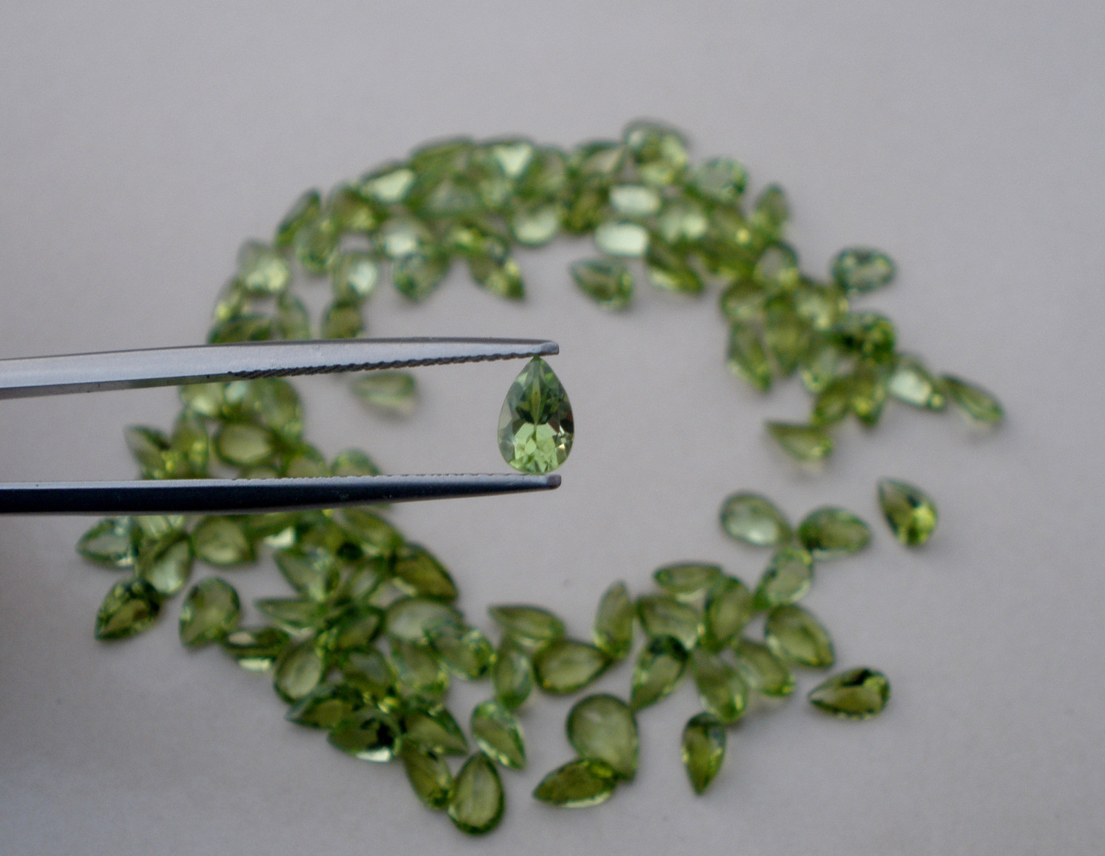 Peridot Pear Natural Loose Faceted Gem 6x4mm