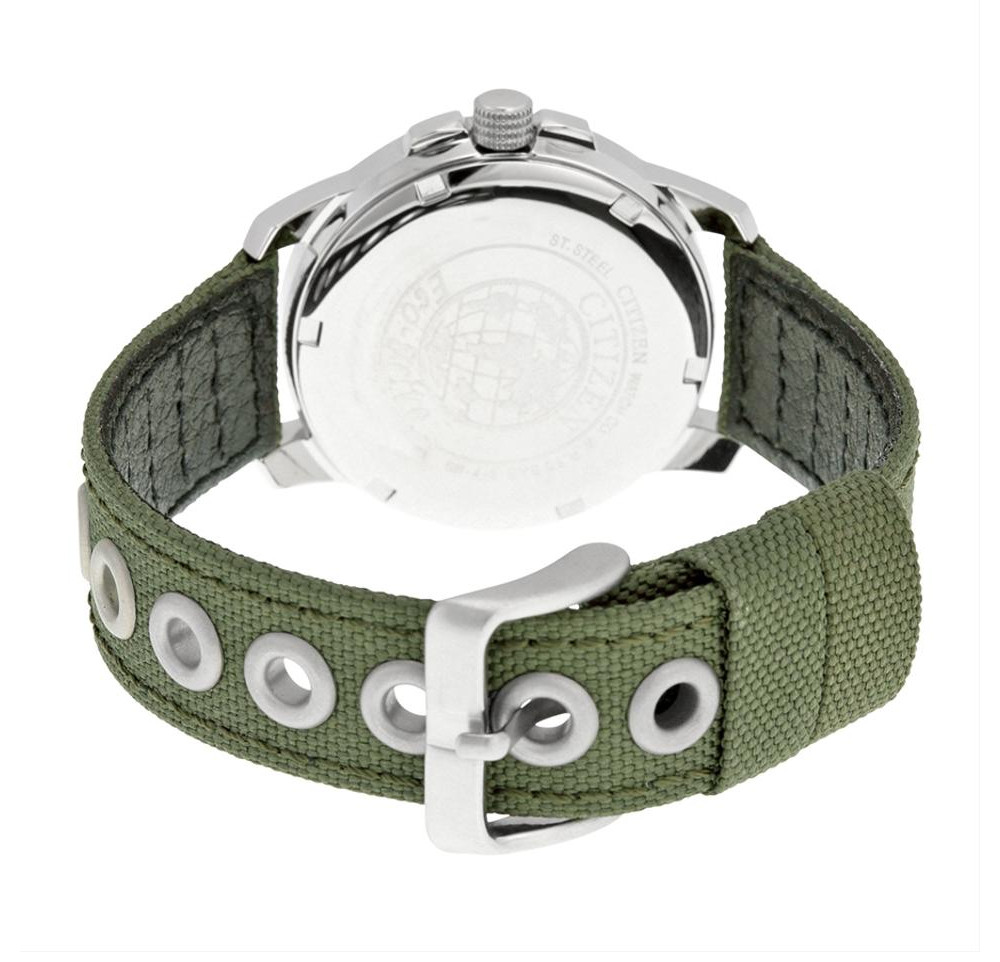 Citizen Eco-Drive Chandler Men’s Calendar Black Dial Green 37mm Watch BM8180-03E