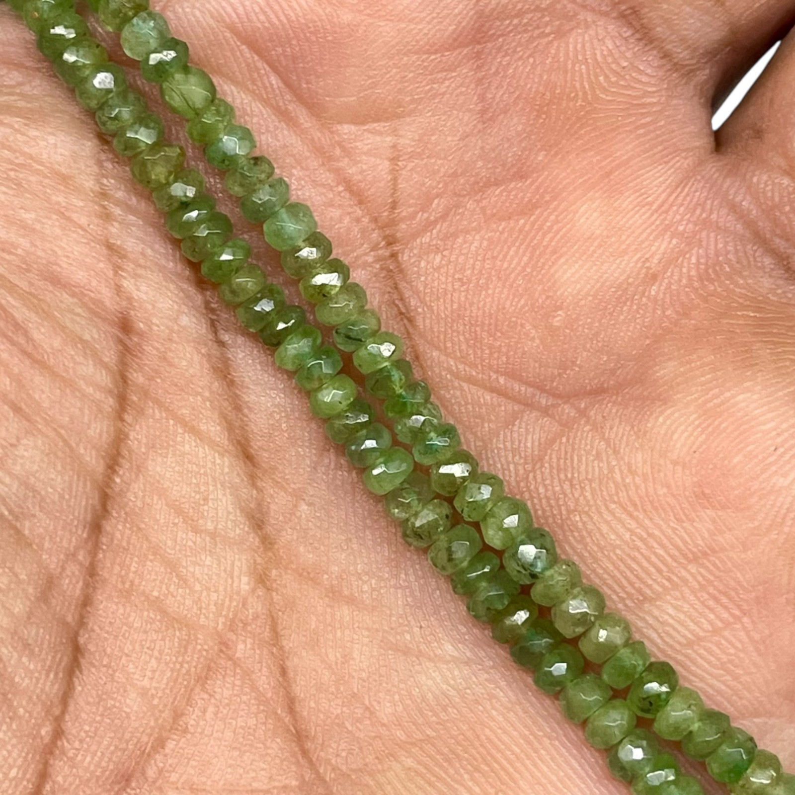 Single Strand Natural Zambian Emerald Necklace Faceted Beads 925 Clasp 18 Inch