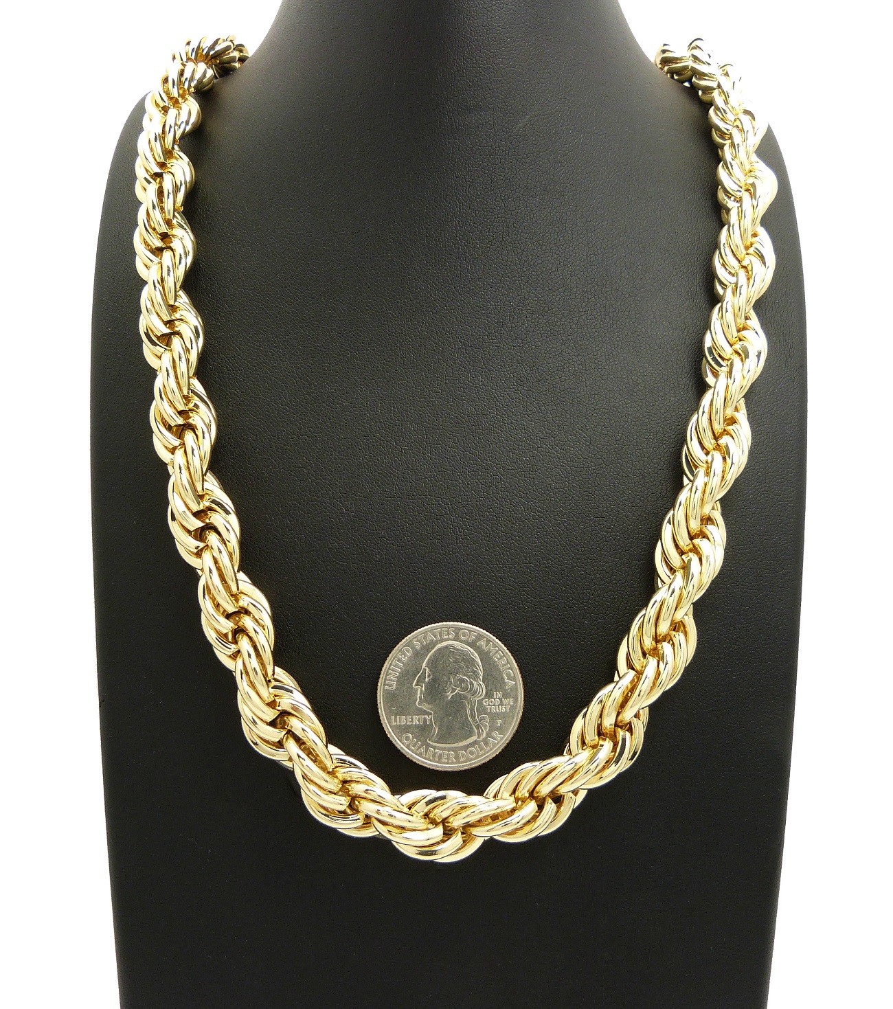 Unisex Hip Hop 80′, 90′, Hollow 8,10,12mm Various Length Rope Chain Necklace