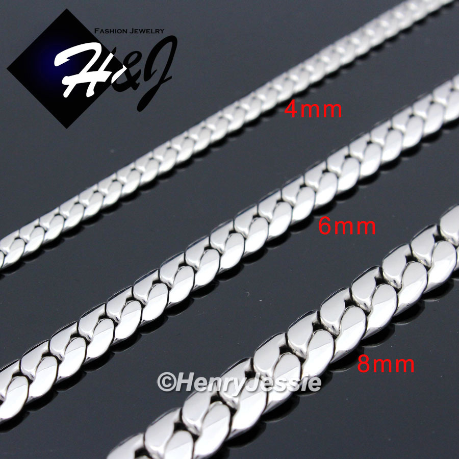 16-40″MEN Stainless Steel 3mm Silver Miami Cuban Curb Link Chain Necklace*N155