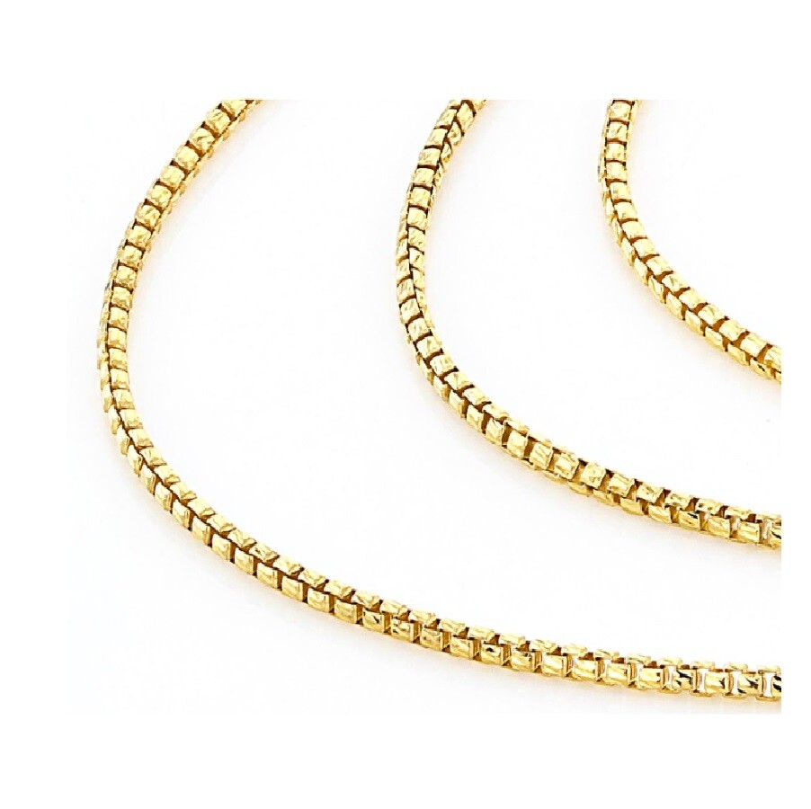 18K Yellow Gold Filled 1.2 mm Box Chain Necklace 16″ 18″ 20″ 22 24″ 26 28 30″ 32
