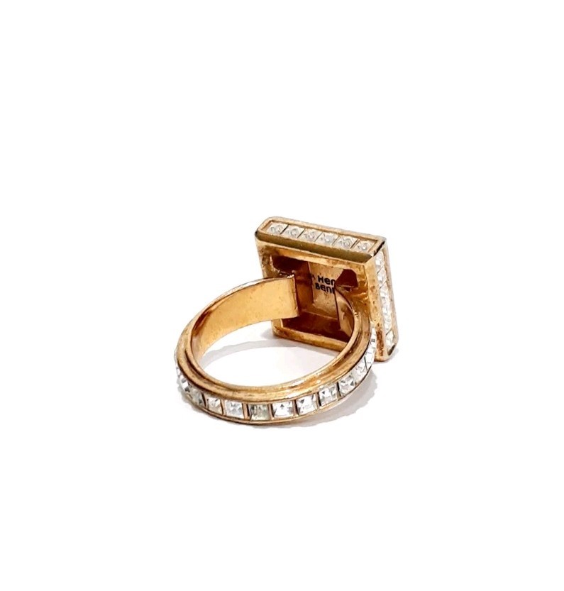Henri Bendel Pyramid King Tut Statement Ring Size 7 Rare SEE DESCRIPTION