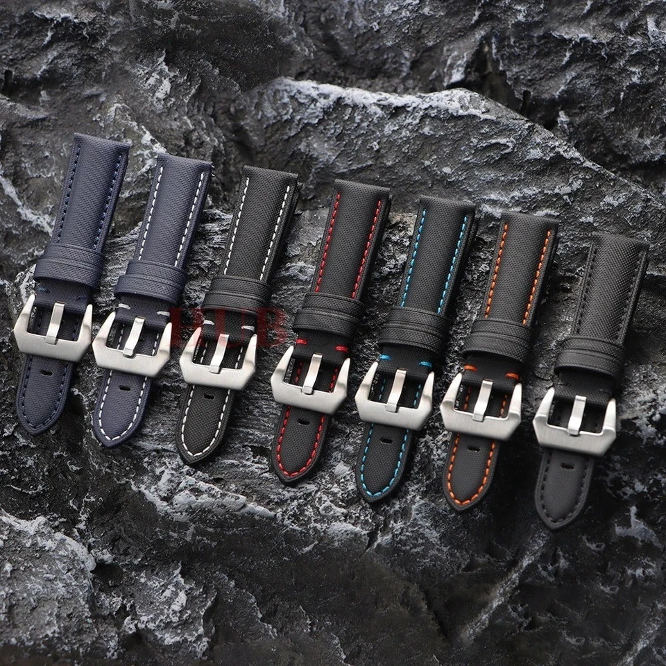 Genuine Sailcloth Watch Band 20mm 22mm 24mm 26mm Waterproof Quick Release Strap