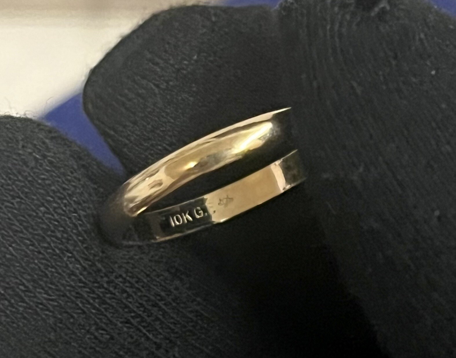 Elegant 10k Gold Filled ring Sz 6 Plain Wedding Band 2.9mm gf Victorian CLEAN