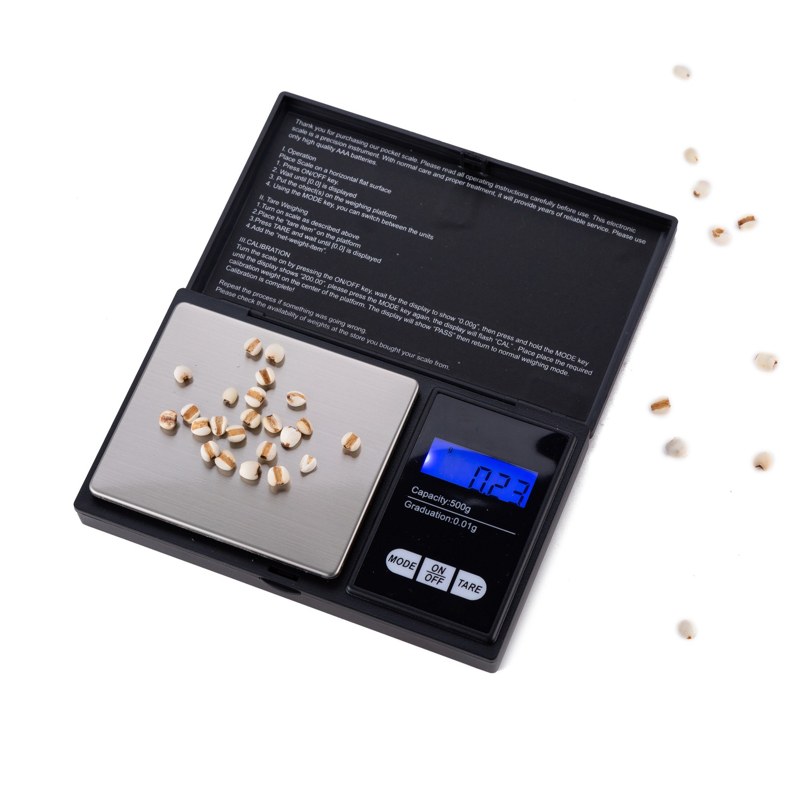 Digital Scale 1000g x 0.1g Jewelry Gram Silver Gold Coin Pocket Size Herb Grain