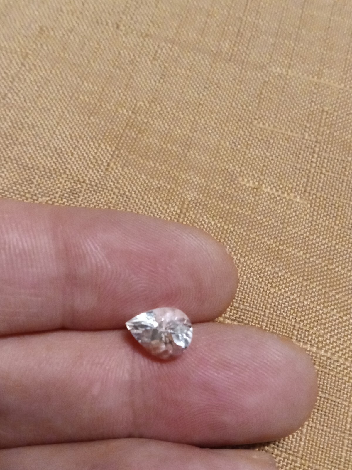 1.66 Ct VS Natural Unheated Very Light Blue Aquamarine Pear Shaped