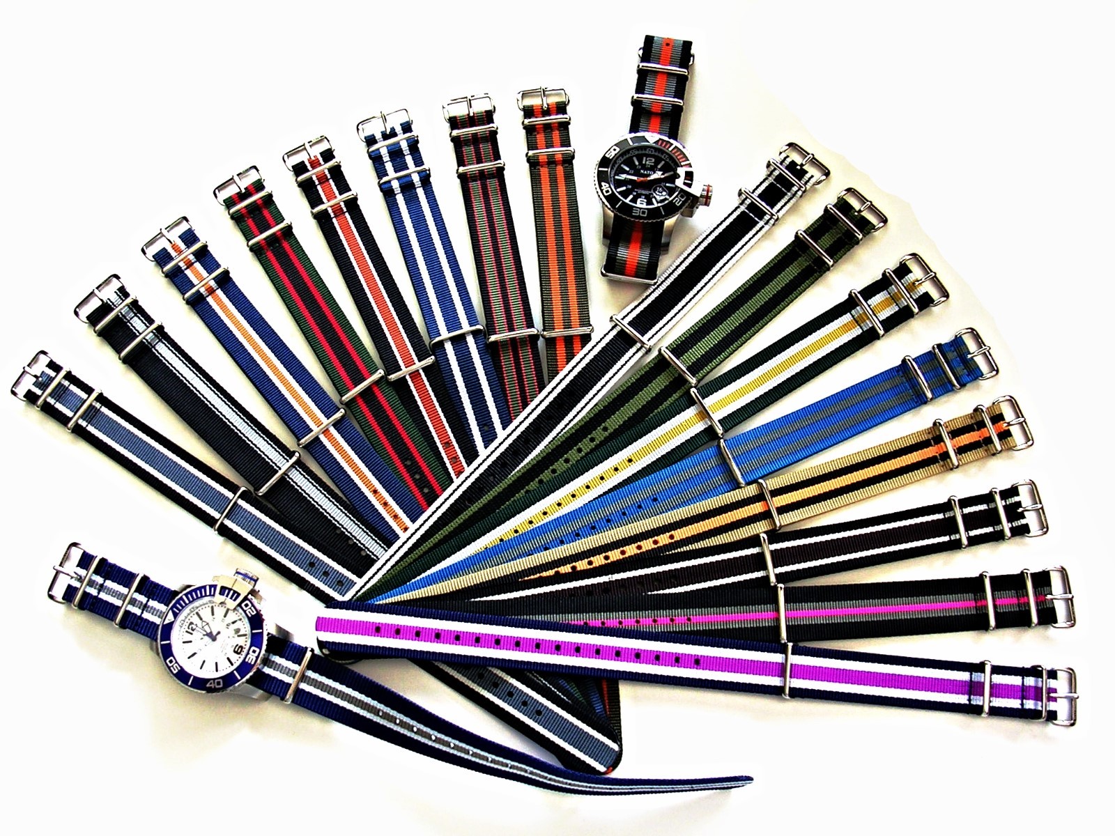 NATO G10 ® 5 Stripe Prem nylon watchband Sport strap Military RAF bond IW SUISSE
