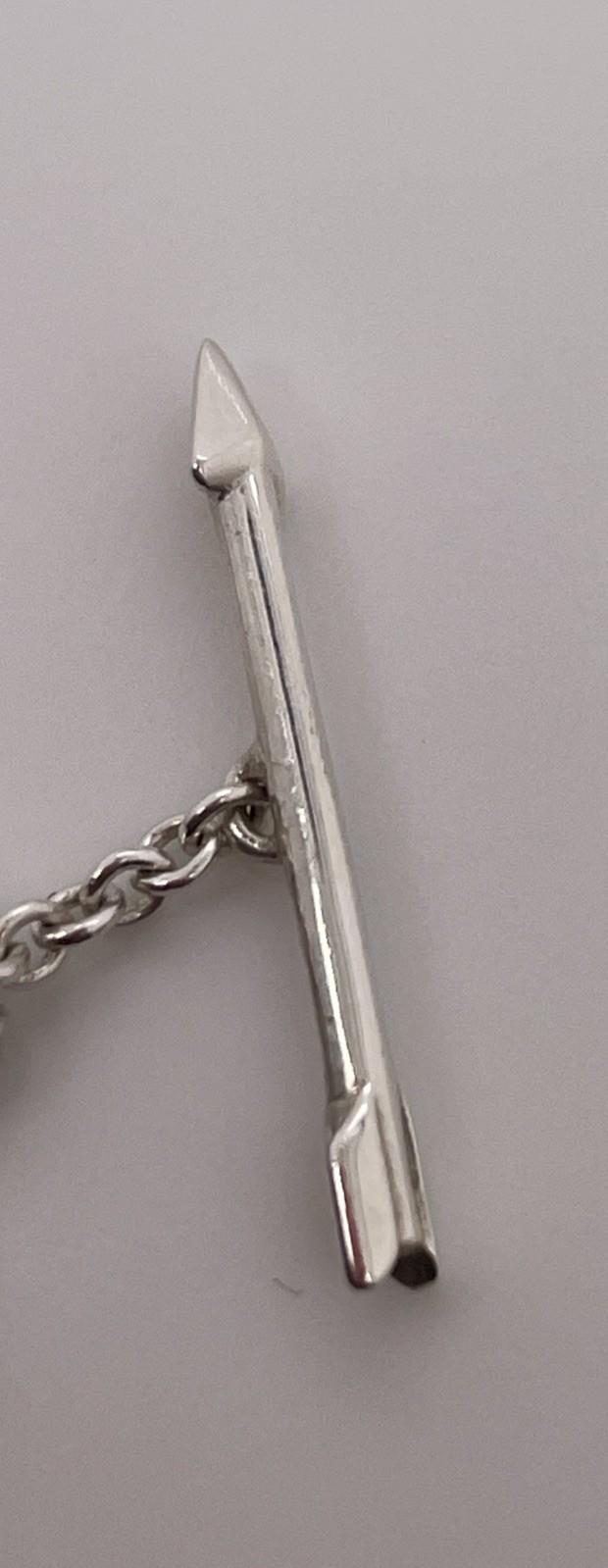 Tiffany&Co Sterling Silver Heart Arrow LOVESTRUCK Necklace W/ Box