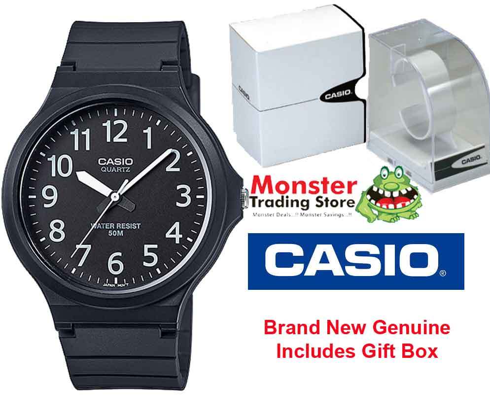 CASIO WATCH SPORTS WATER RESISTANT MW-240-1BVD 12 MONTH WARRANTY