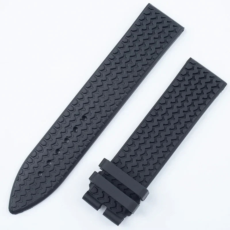 Fits Chopard Mille Miglia Gran Turismo XL 23mm Black Rubber Silicone Watch Strap