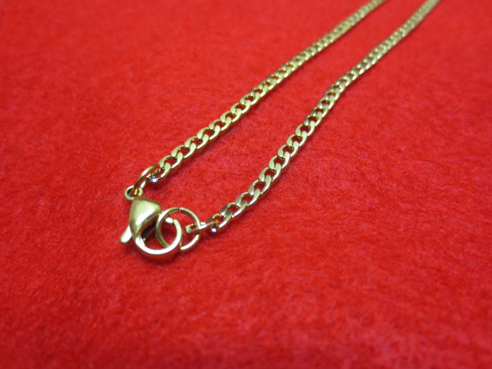 3/5/7 mm STAINLESS STEEL GOLD PLATED CUBAN CURB LINK ROPE CHAIN 7″-40″ GOLDEN