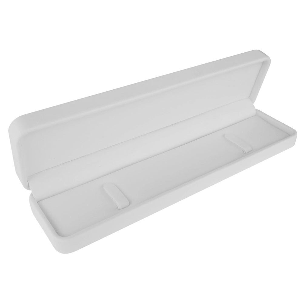 Lot of 12 White Leatherette Jewelry Display Gift Packaging Box 6 Styles & Sizes