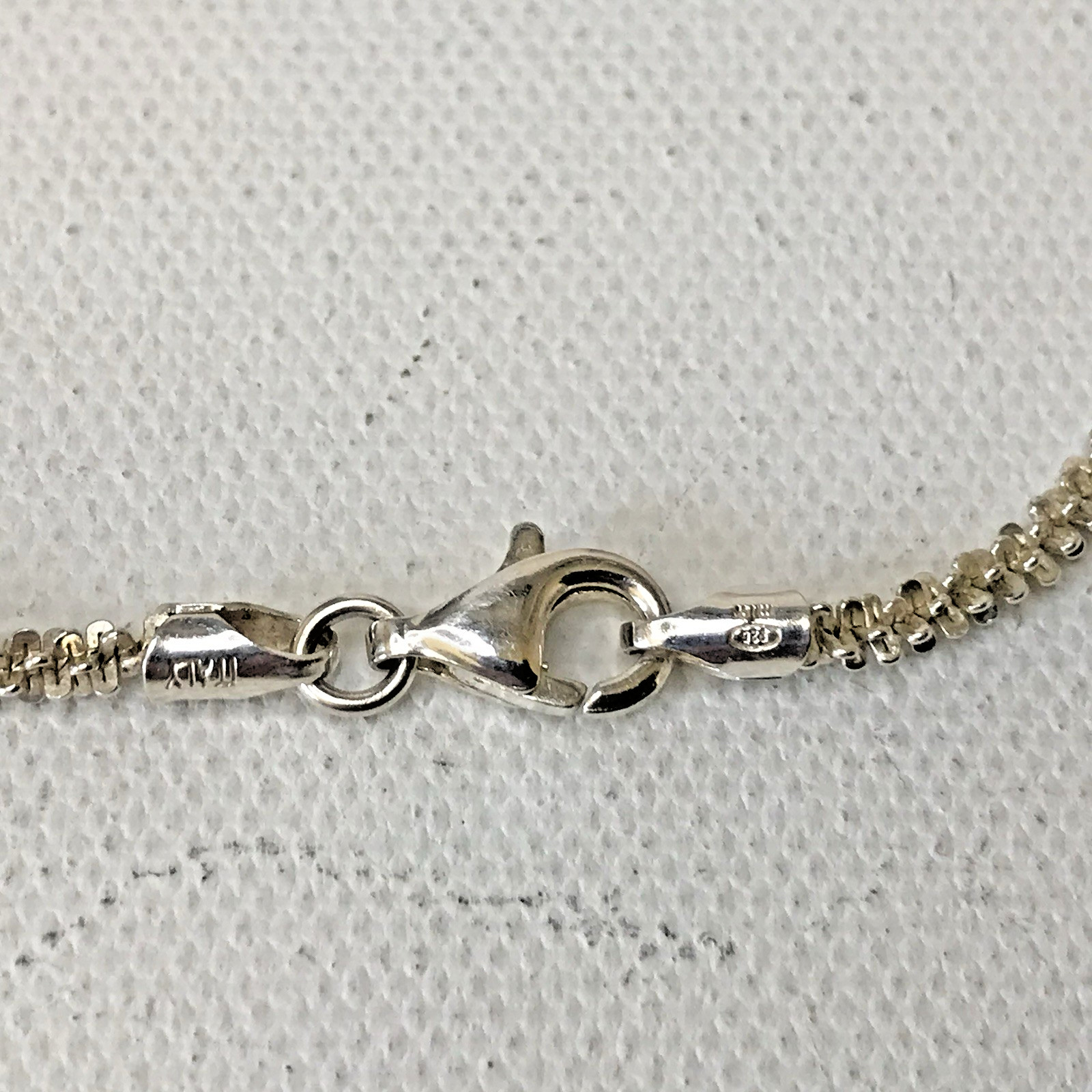 MILOR Italy sterling silver Margarita link 16″ necklace 2.7mm 7.59grams (Z15)