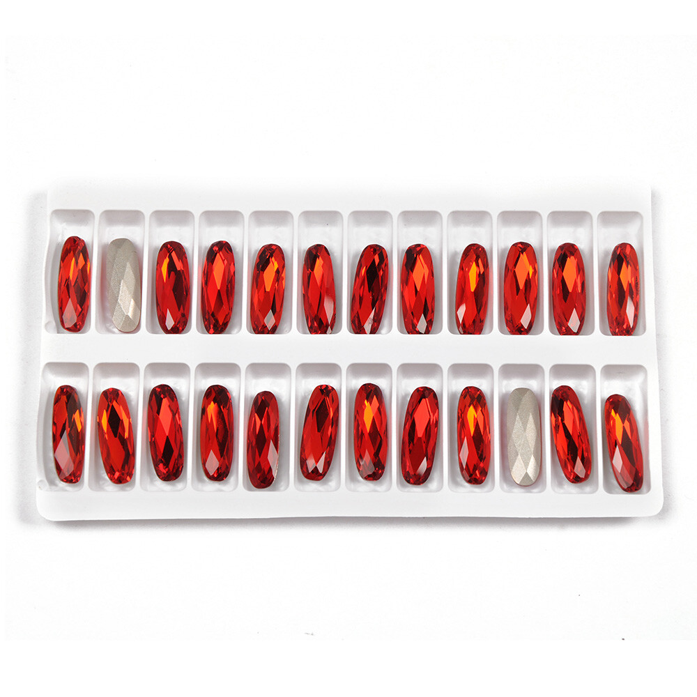 4161 Elongated Baguette Colorful Sew On Stones Point Back Crystal Rhinestones