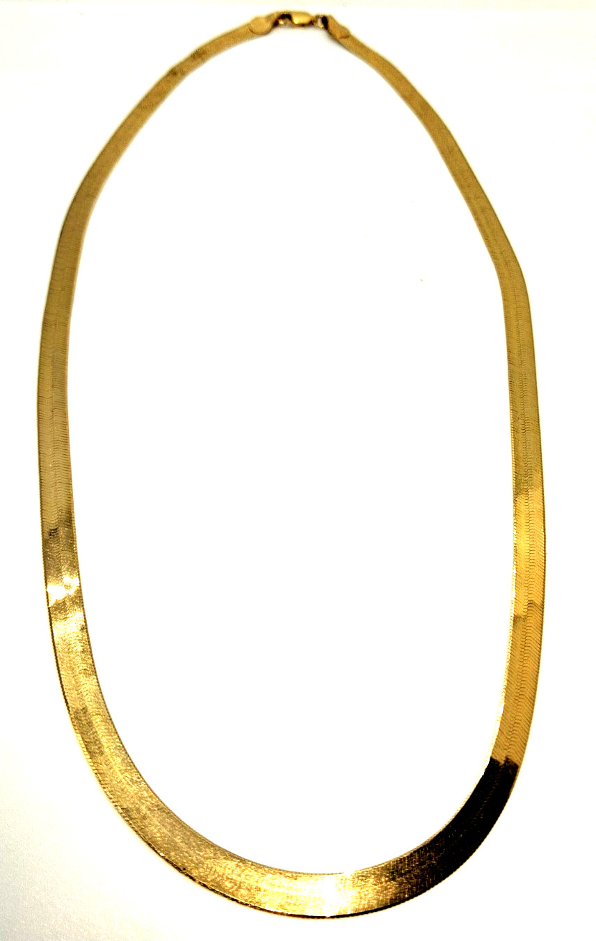 14k gold herringbone 20 inch 5 mm necklace