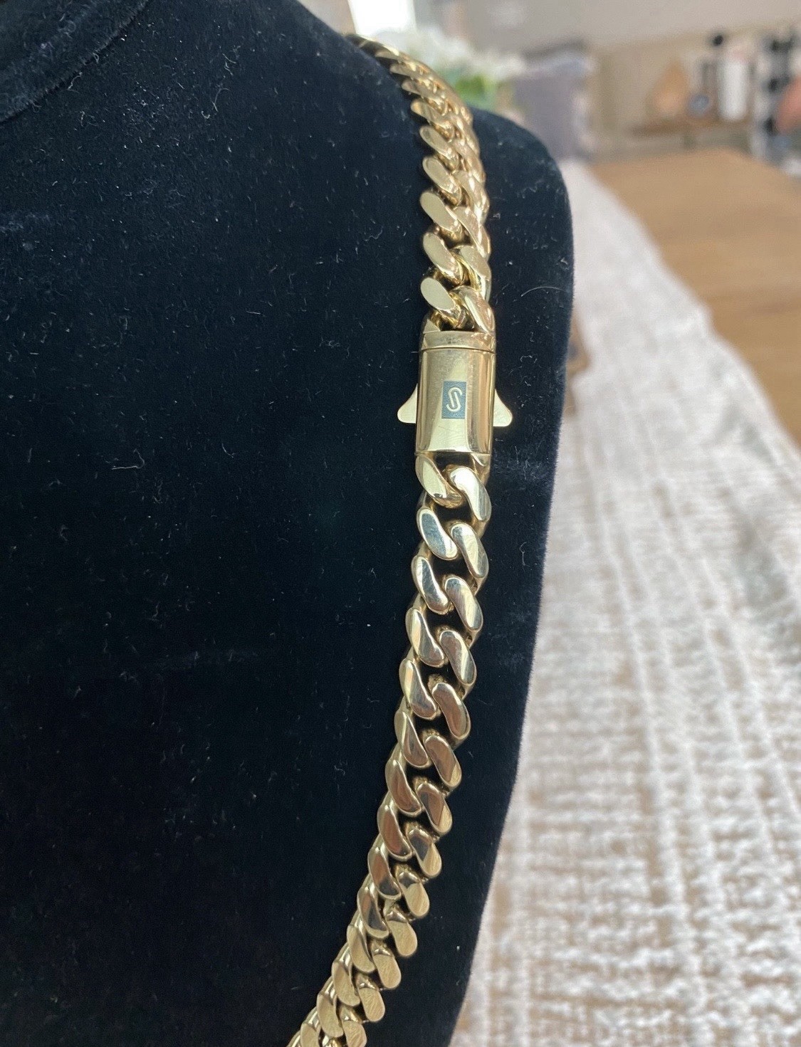 10mm Monaco Gold Cuban Link Set 22” Necklace And 7.5” Bracelet 14k Gold Plated