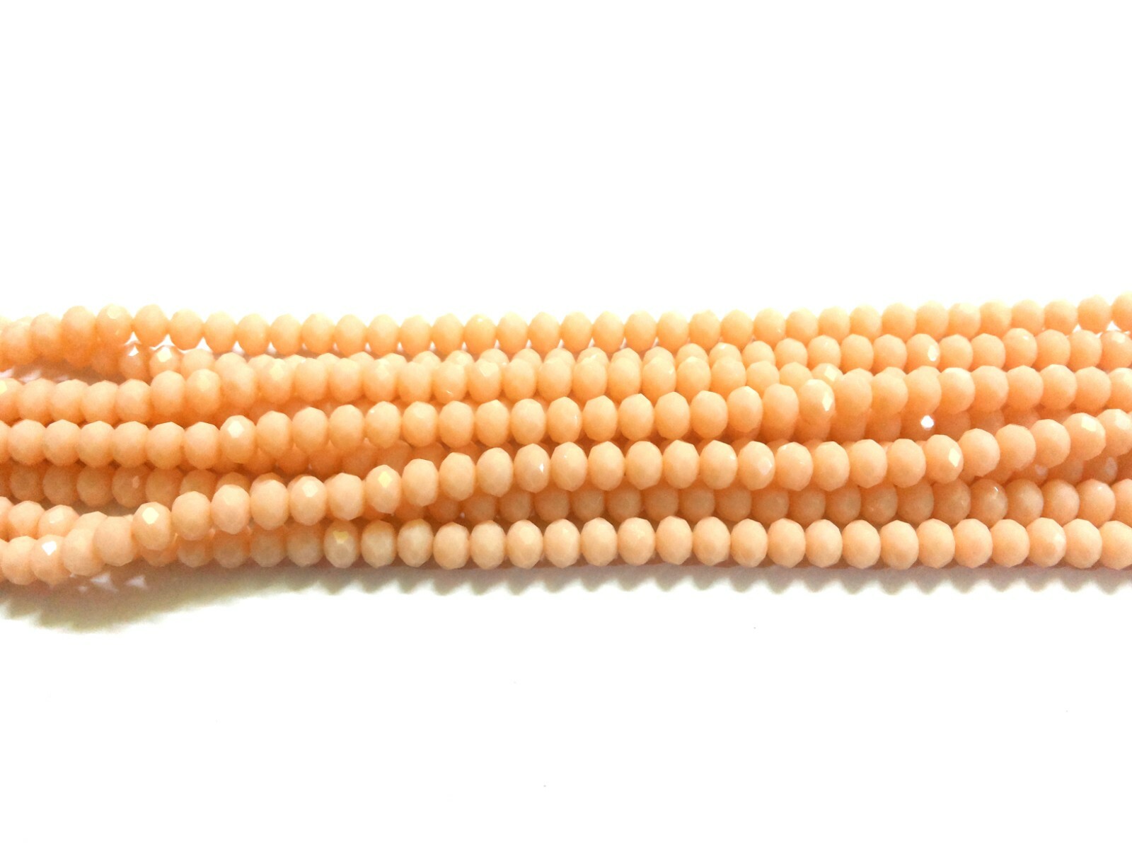 5 Strand Pink Opal Chalcedony Rondelle Faceted 6mm Gemstone Beads 12″inch