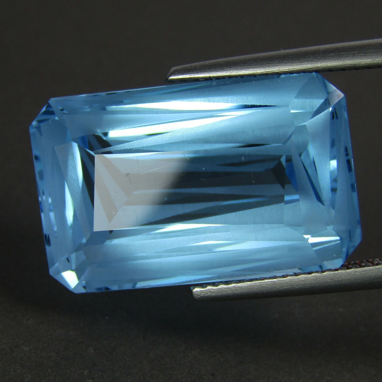26.05Cts Ravishing Natural Baby Blue Topaz Fancy Emerald Cut Loose Gemstone