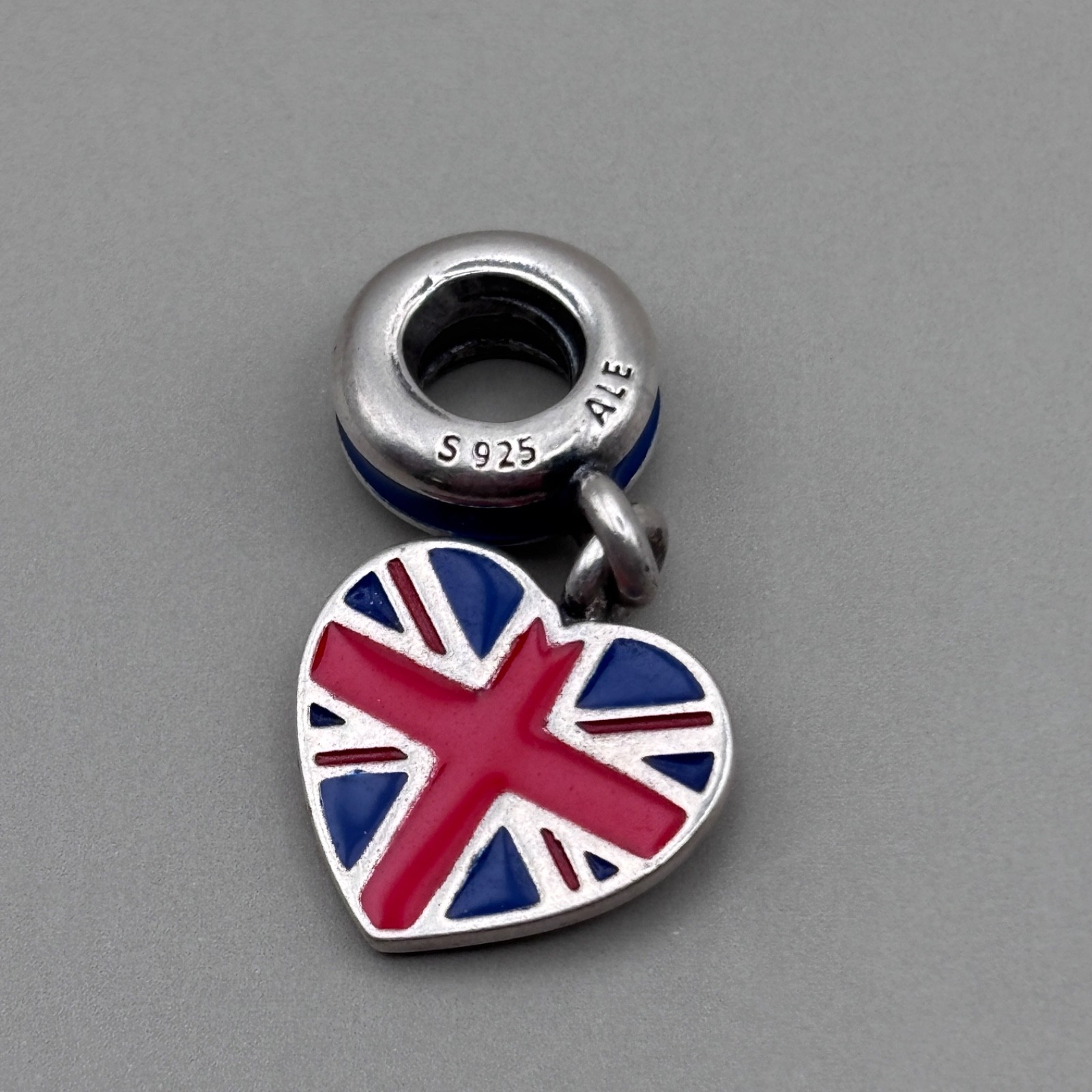 PANDORA Great Britain Dangle Enamel Charm 925 Sterling Silver