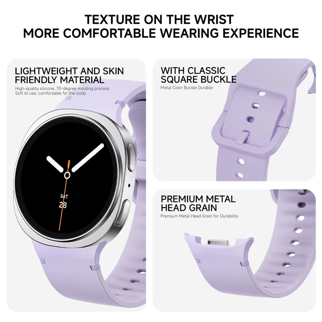 Original Strap for Samsung Galaxy Watch 8 40mm/44mm Classic 46mm Sport Band ✅
