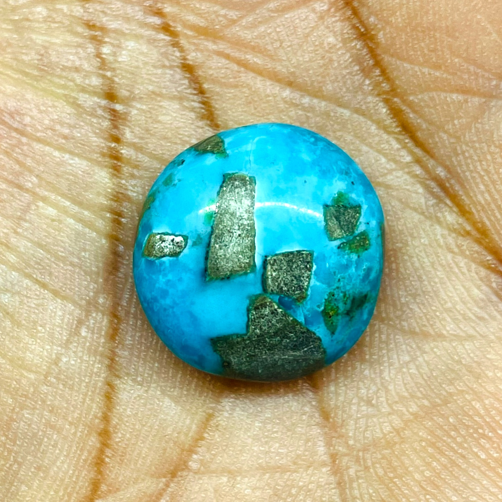 21.00 Cts Natural Turquoise 18.5x18mm Oval Top Quality Loose Untreated Gemstone