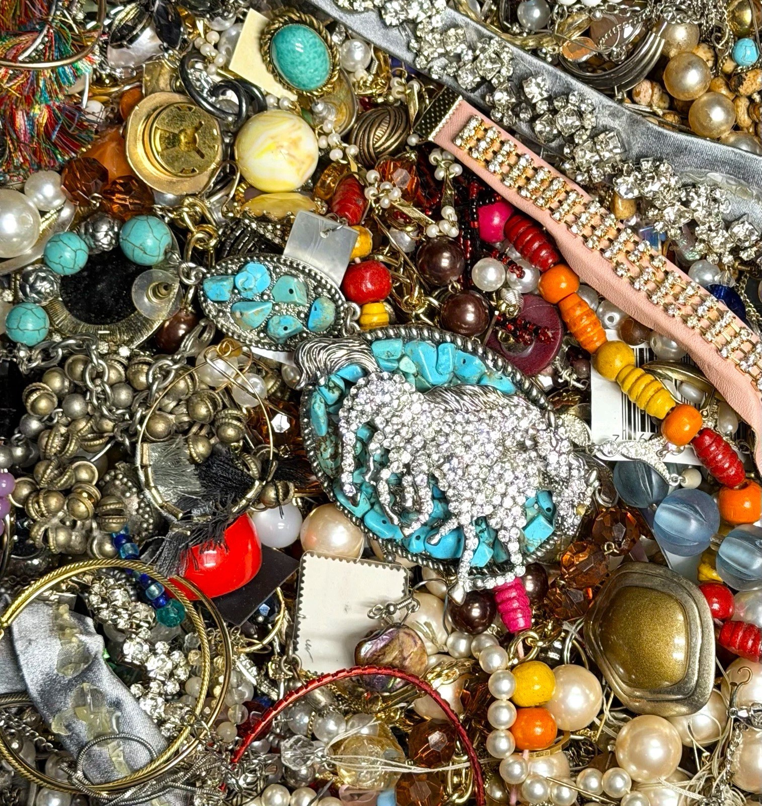 3 Pound Unsorted Huge Lot VTG Jewelry Vintage Now Junk & Wear Resell Tangled In