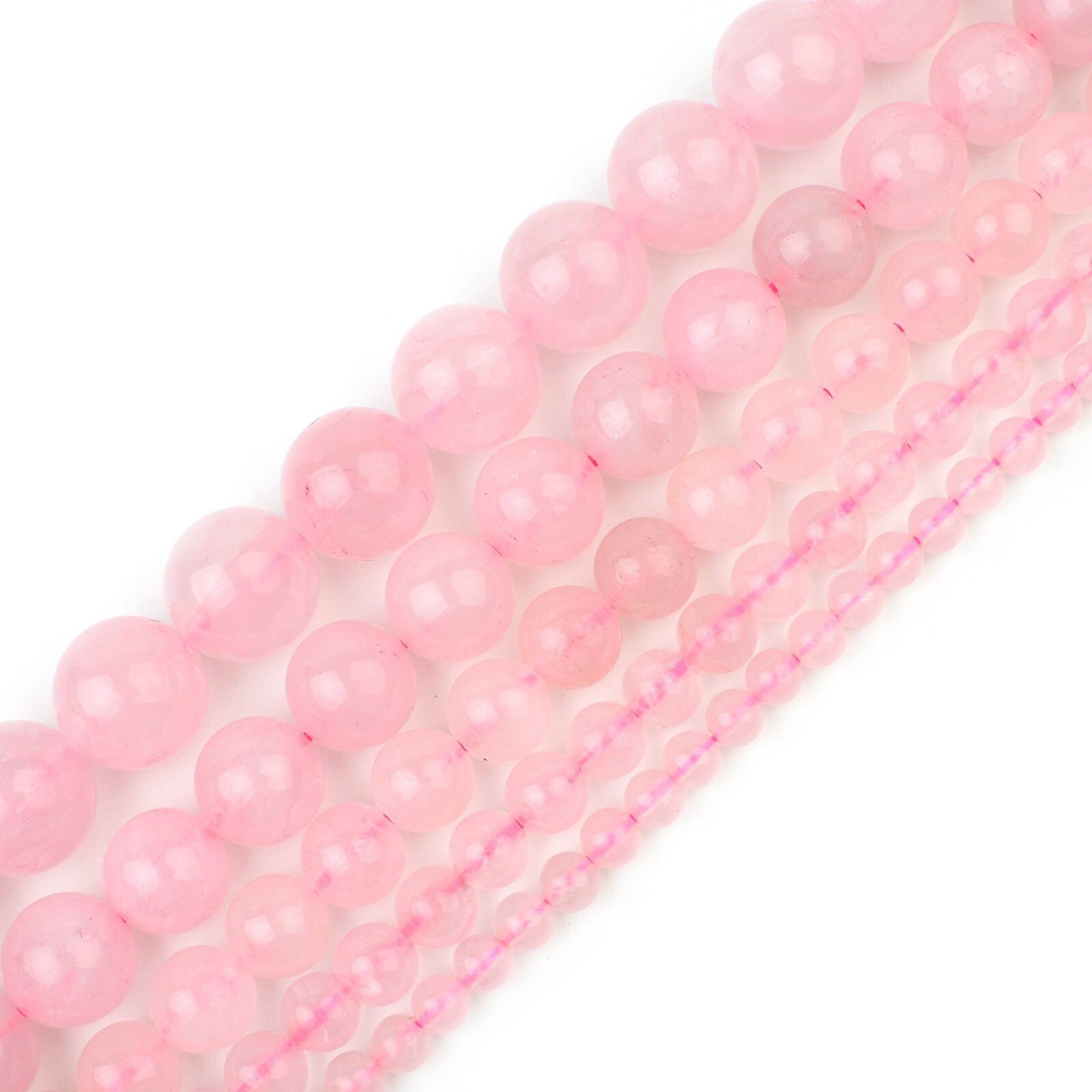 Natural Rose Quartz Beads Strand Round For Jewelry Making 4mm 6mm 8mm 10mm 12mm